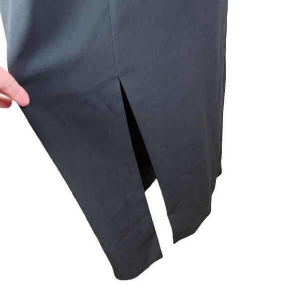 Laundry by Shelli Segal Beaded Front Evening Dress Black Spaghetti Strap Size 8P - Picture 5 of 14